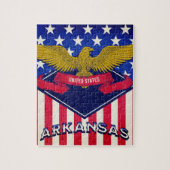 Arkansas USA Flag Legpuzzel (Verticaal)