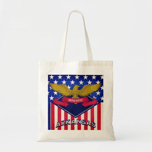 Arkansas USA Flag Tote Bag (Voorkant)