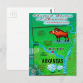Arkansas USA Kaart (Voorkant / Achterkant)