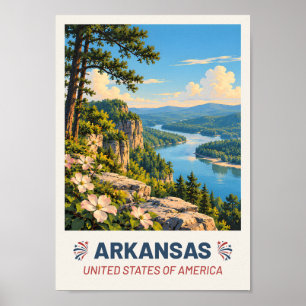 Arkansas USA – Oude Reisposter Poster