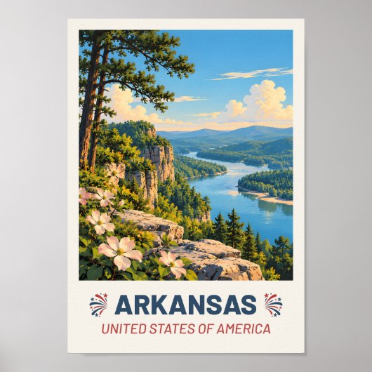 Arkansas USA – Oude Reisposter Poster (Voorkant)