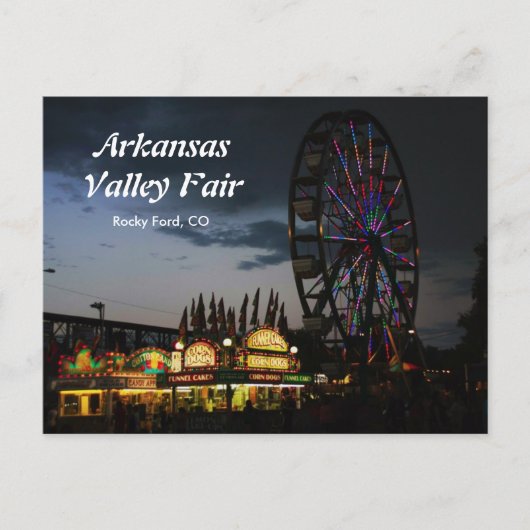 Arkansas Valley Fair at Night Postcard Briefkaart (Voorkant)