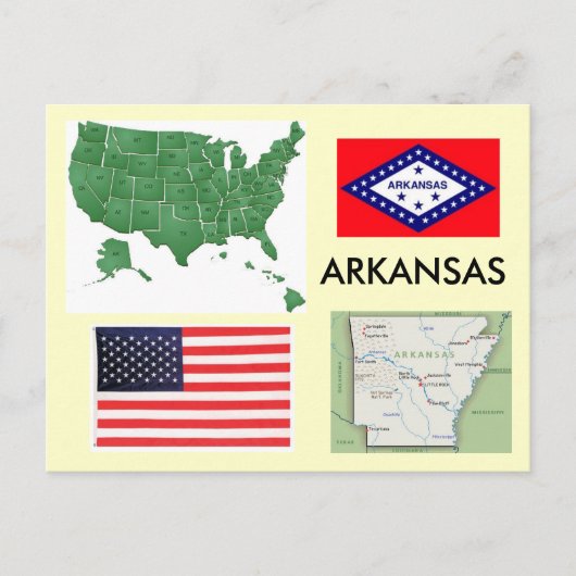 Arkansas, Verenigde Staten Briefkaart (Voorkant)