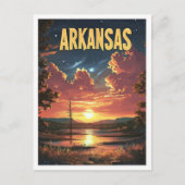 Arkansas Verenigde Staten  Illustratie Reizen Briefkaart (Voorkant)