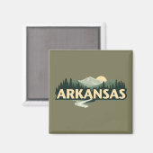 Arkansas Verenigde Staten Magneet (Voorkant / Achterkant)