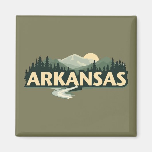 Arkansas Verenigde Staten Magneet (Voorkant)