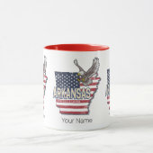 Arkansas Verenigde Staten Retro Kaart  Verenigde S Mok (Midden)