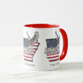 Arkansas Verenigde Staten Retro Kaart  Verenigde S Mok (Voorkant rechts)