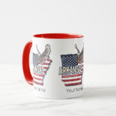 Arkansas Verenigde Staten Retro Kaart  Verenigde S Mok (Voorkant links)