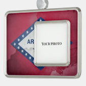 Arkansas Verzilverd Omlijst Ornament (Links)