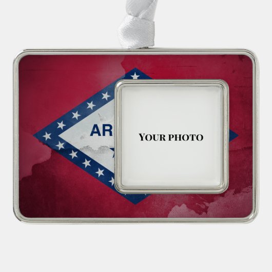 Arkansas Verzilverd Omlijst Ornament (Voorkant)