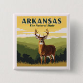 Arkansas Vierkante Button 5,1 Cm (Voorkant)