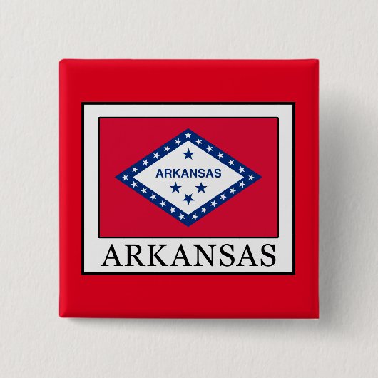 Arkansas Vierkante Button 5,1 Cm (Voorkant)