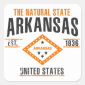 Arkansas Vierkante Sticker (Voorkant)