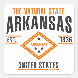 Arkansas Vierkante Sticker