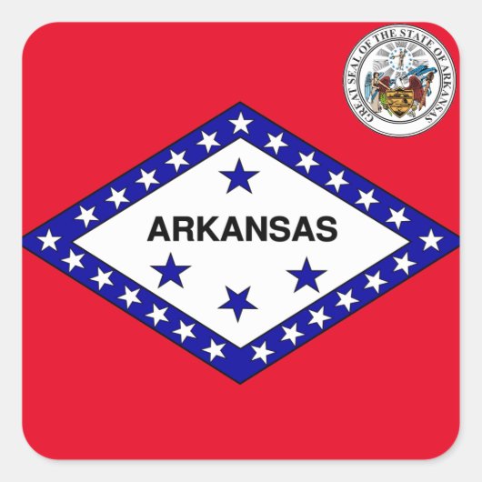Arkansas Vierkante Sticker (Voorkant)