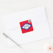 Arkansas Vierkante Sticker (Envelop)