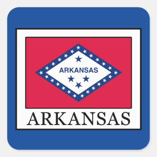 Arkansas Vierkante Sticker (Voorkant)