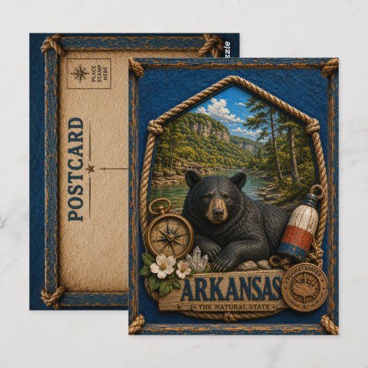 Arkansas Vintage Reis Briefkaart (Voorkant / Achterkant)