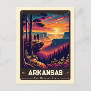 Arkansas   Vintage van patriottische spirit Briefkaart