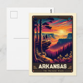 Arkansas | Vintage van patriottische spirit Briefkaart (Voorkant / Achterkant)