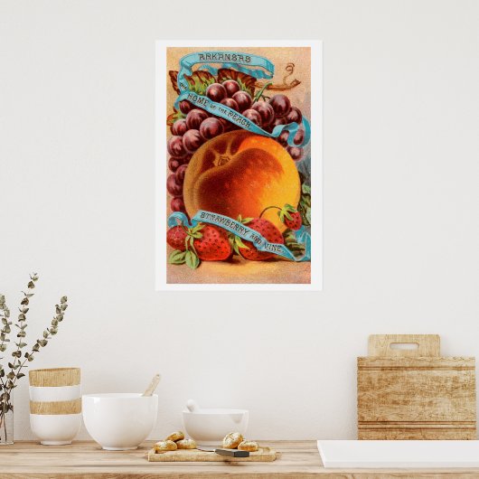 Arkansas Vintage Victorian Era Fruit Ad Poster (Keuken)