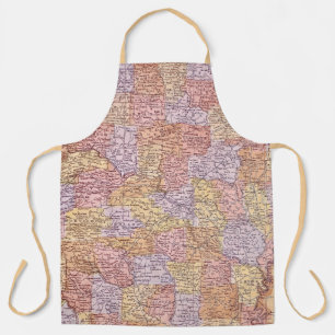 Arkansas Vintage Wegenkaart Schort