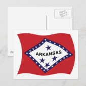 Arkansas Vlag Ansichtkaart Briefkaart (Voorkant / Achterkant)