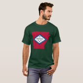 Arkansas vlag kaart t-shirt (Voorkant volledig)