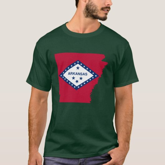 Arkansas vlag kaart t-shirt (Voorkant)