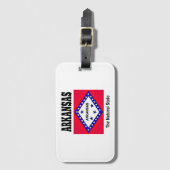 Arkansas vlag, Natuurlijke Staat Bagagelabel (Voorkant (verticaal))