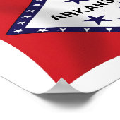 Arkansas Vlag Poster Afdruk (Hoek)