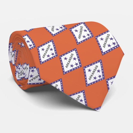 ARKANSAS-vlag - Stropdas (Opgerold)