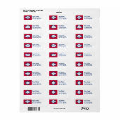 Arkansas Vlag Terugkeer Adres Labels (Full Sheet)