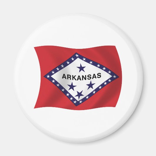 Arkansas Vlagmagneet Magneet (Voorkant)