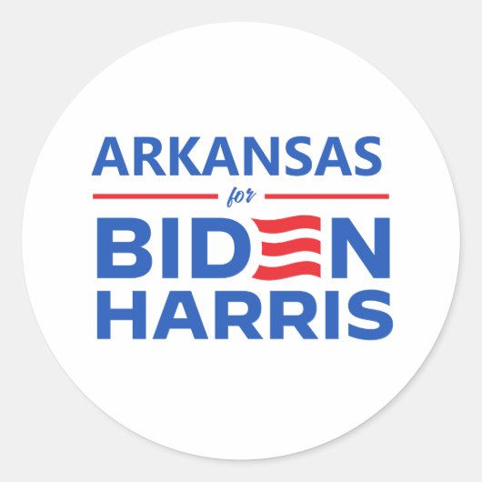 Arkansas voor Biden Harris Ronde Sticker (Voorkant)