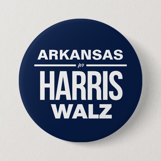 Arkansas voor Harris Walz Ronde Button 7,6 Cm (Voorkant)