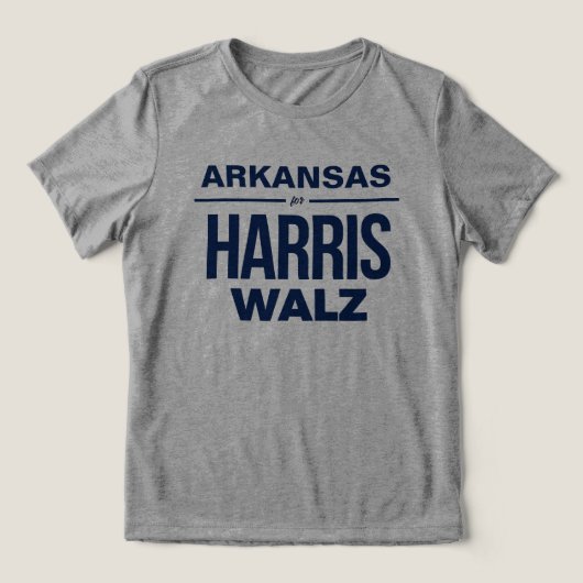 Arkansas voor Harris Walz Tri-Blend Shirt (Design voorkant)