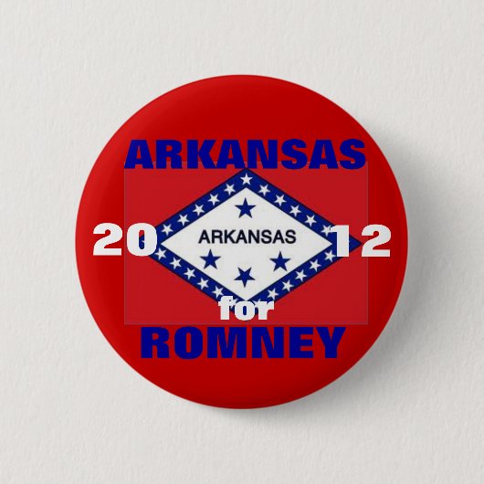 Arkansas voor Romney 2012 Ronde Button 5,7 Cm (Voorkant)