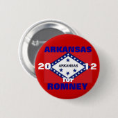 Arkansas voor Romney 2012 Ronde Button 5,7 Cm (Voorkant /achterkant)