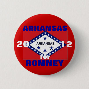 Arkansas voor Romney 2012 Ronde Button 5,7 Cm
