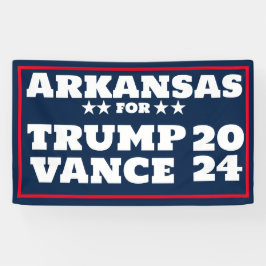 Arkansas voor Trump Vance 2024 Banner
