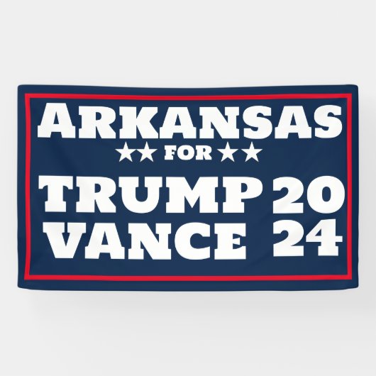 Arkansas voor Trump Vance 2024 Banner (Horizontaal)