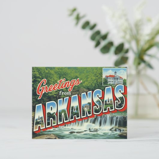 Arkansas Waterfall Forest Briefkaart (Staand voorkant)