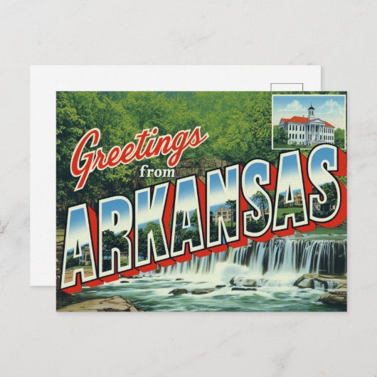 Arkansas Waterfall Forest Briefkaart (Voorkant / Achterkant)