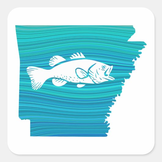 Arkansas Wave Vist Vierkante Sticker (Voorkant)