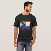 Arkansas- We Like You Here- Progress Pride Vlag T-shirt (Voorkant volledig)