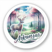 Arkansas, witstaarthert, sticker (Voorkant)