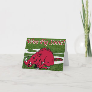 Arkansas Woo Pig Sooie Note Card Notitiekaartje