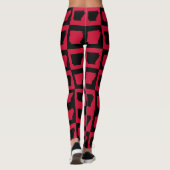 Arkansas Zwart en Rood Patroon Leggings (Achterkant)
